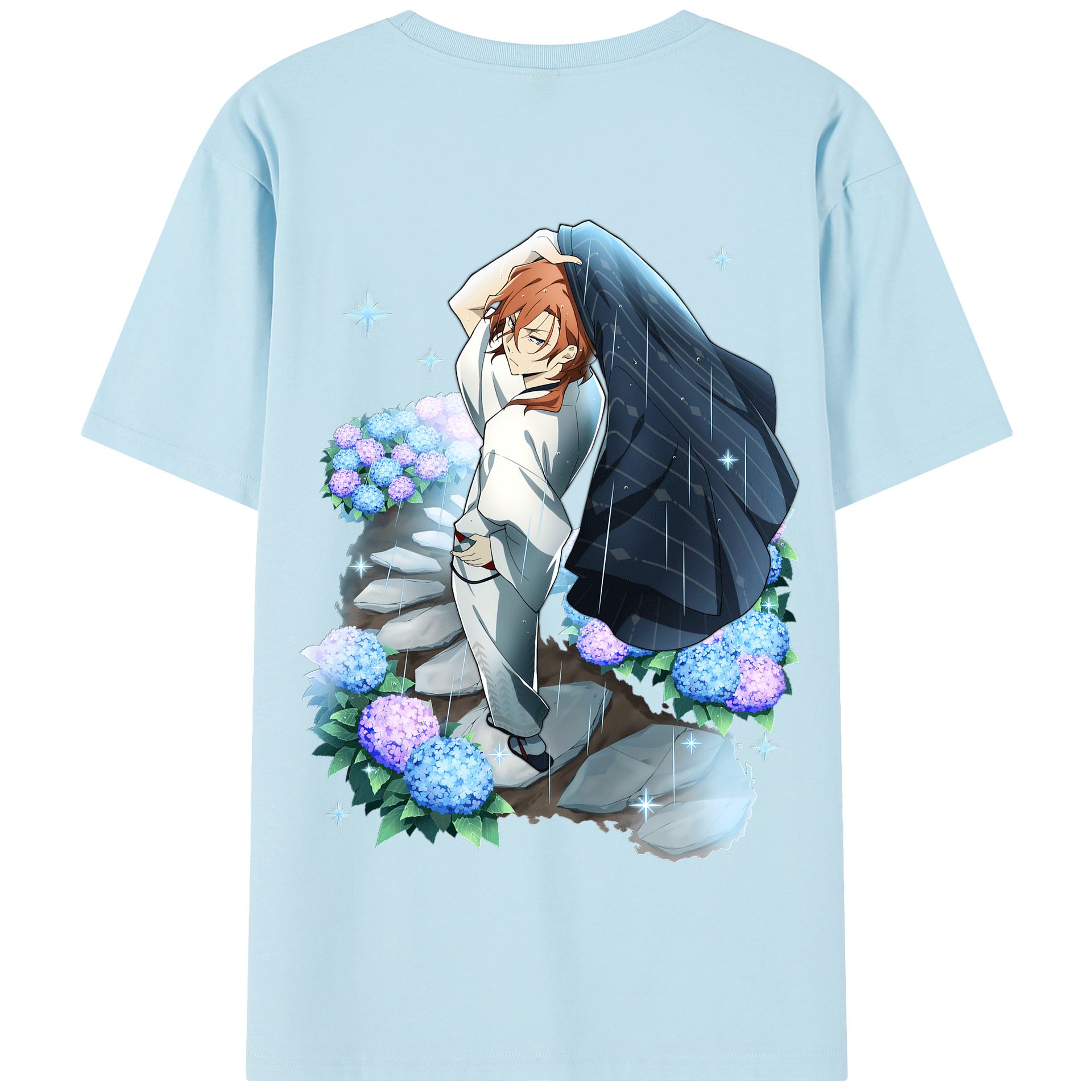（画像用） 文豪ストレイドッグス Bungo Stray Dogs 綿100％半袖Tシャツ（背面プリント）